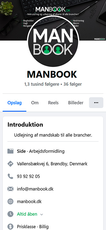 Manbook.dk Facebook Side